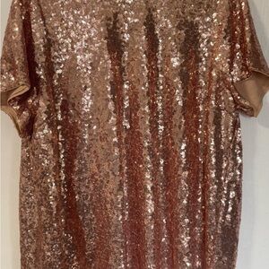 Torrid Sparkling Copper Sequin Blouse